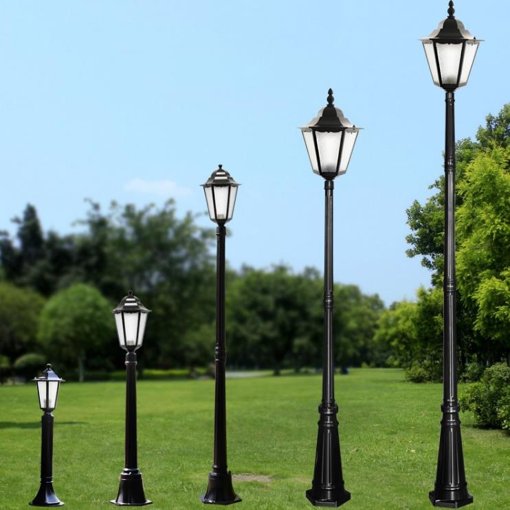 Alumiinium Material Single Lamp Post Street Garden Post Latern